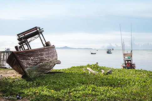 Thai Fishing boats in Thailand, Photo by Russ Thorne