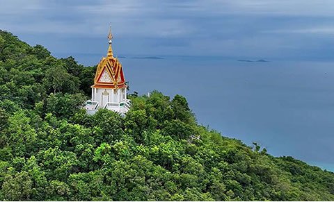 buddha temple on the mountian koh larn