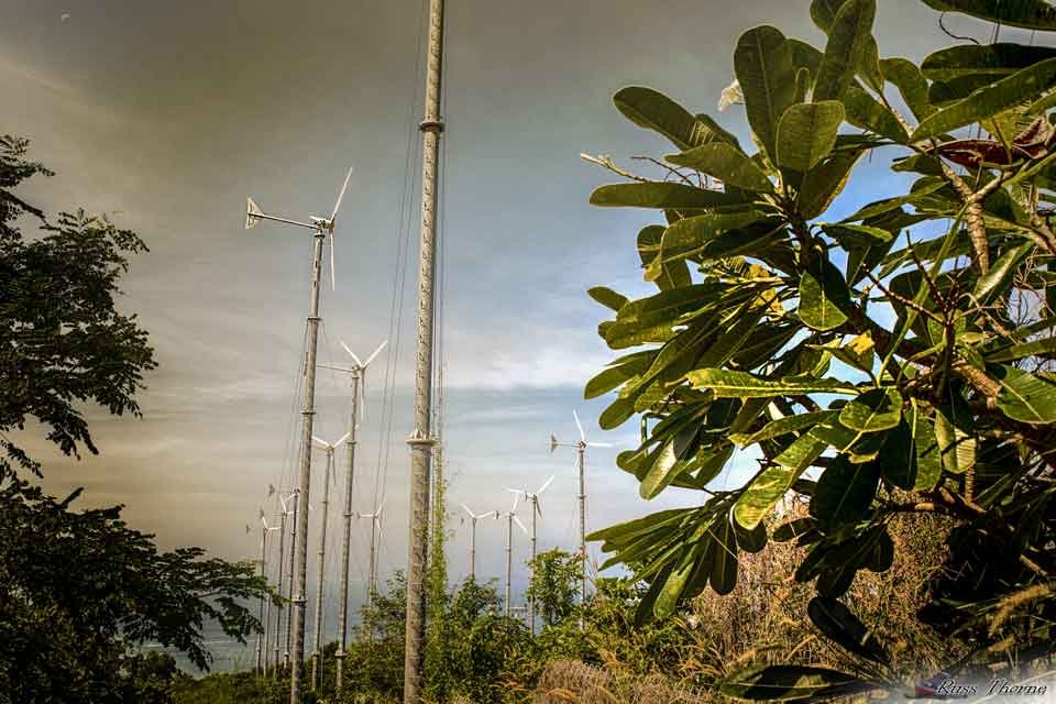 A view from the wind farm on Koh Larn
